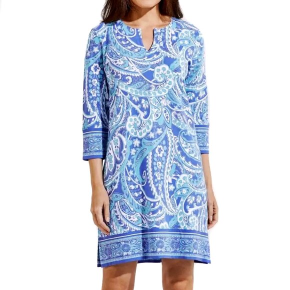 Coolibar Oceanside Aura Summertime Paisley Tunic Dress UPF 50+ - Picture 1 of 7